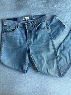 Re/Done Women's Light Blue Slim Straight Jeans
